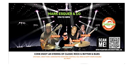 Live Music w/ Mark Esquer & Co. @ The California Grill