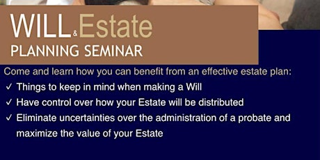 Will and Estate Planning Seminar primary image