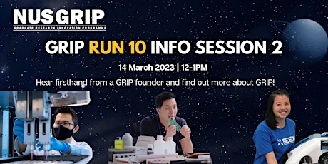 Imagem principal do evento GRIP online Info Session (12pm, March 14)
