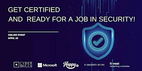 Immagine principale di ONLINE: GET CERTIFIED AND READY FOR A JOB IN SECURITY (Microsoft:SC-900T00) 