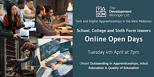 School, College & Sixth Form Leavers Online Open Day (West Midlands) - 7pm