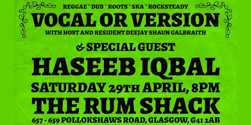 Vocal or Version [Reggae Dance] - Special Guest: Haseeb Iqbal