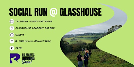 Imagem principal de THURSDAY Social Run @ Glasshouse - 13th April 2023 - 6.30pm