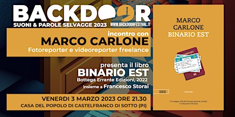 Immagine principale di Marco Carlone presenta "Binario Est" @ BackDoor Festival 23 