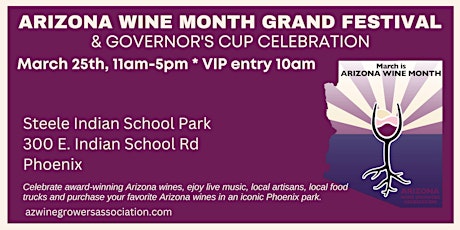 Arizona Wine Month Festival and Governor's Cup Celebration primary image