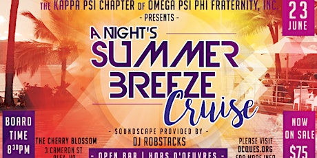 2018 Annual Kappa Psi (DC Ques) Boat Ride Weekend primary image
