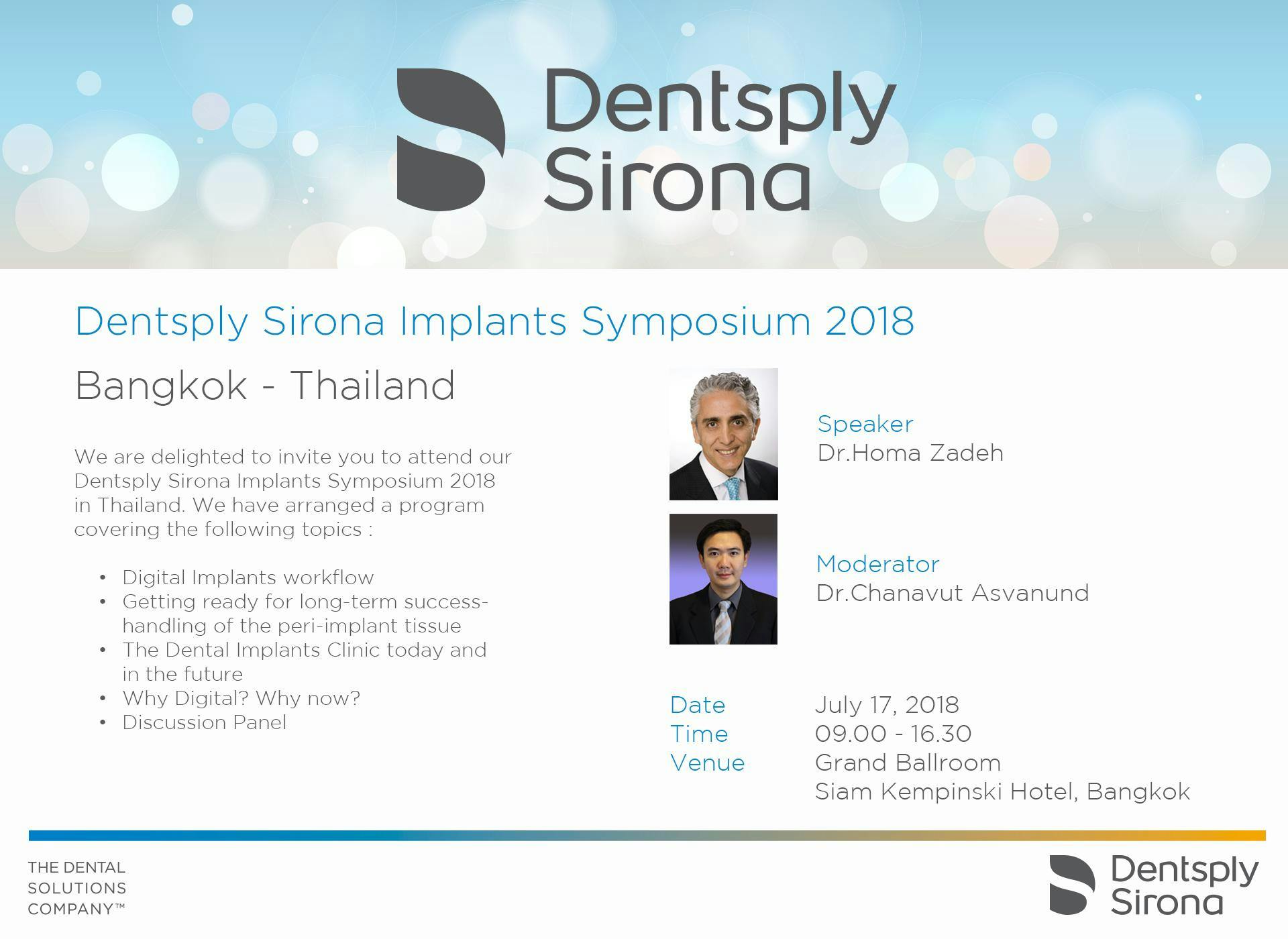 Dentsply Sirona Implants Symposium 18 17 Jul 18