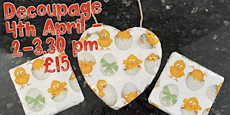 Easter Children’s Crafts - Decoupage a Slate Heart & Slate Coasters