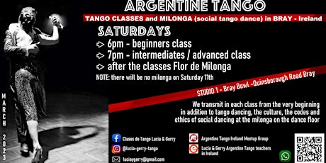 DANCE ARGENTINE TANGO -  BEGINNERS COURSES