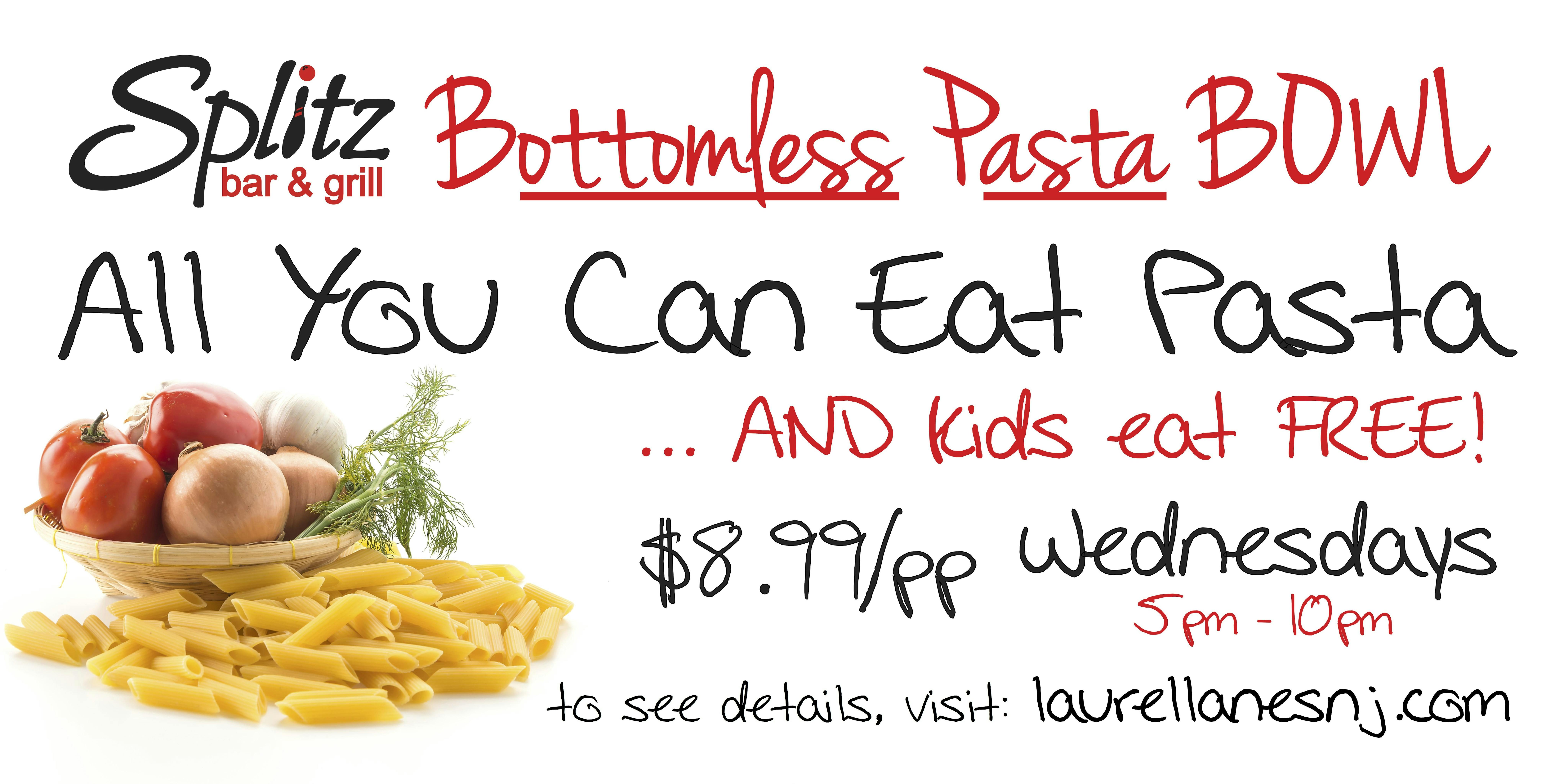 All You Can Eat Pasta...and kids eat FREE!