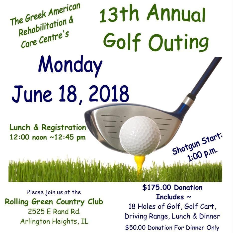 The Greek American Rehabilitation & Care Center's 13th Annual Golf Outing