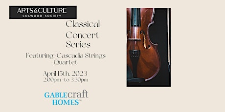 Primaire afbeelding van Classical Concert Series- Cascadia Strings Quartet: "Nordic Deams"