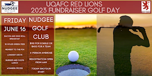 Imagen principal de UQAFC Red Lions 2023 Fundraiser Golf Day