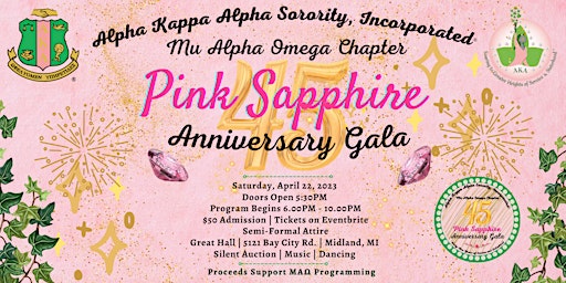 AKA Mu Alpha Omega's Pink Sapphire 45th Anniversary Gala