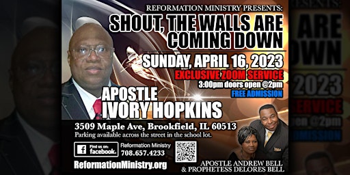 Reformation Ministry Presents  Apostle Ivory Hopkins