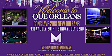 WELCOME TO QUE ORLEANS OFFICIAL WEEKEND & DAY PASSES - 4 Days / 9 Parties / 1 TICKET primary image