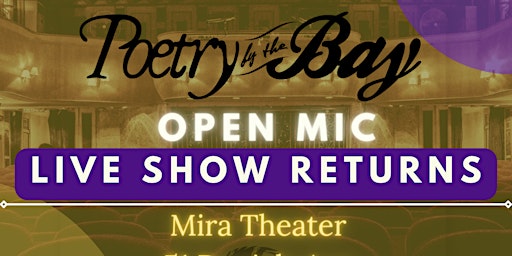 Poetry By The Bay Open Mic Live Show Returns! primary image