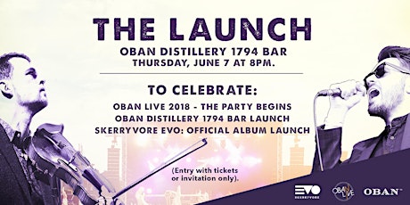 "The Launch" with Skerryvore, Oban Live & 1794 Bar  primary image