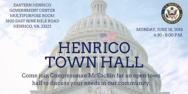 Congressman Donald McEachin's Henrico Town Hall