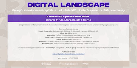 Immagine principale di Digital Landscape: quali prospettive per le donne nell'ecosistema digitale 
