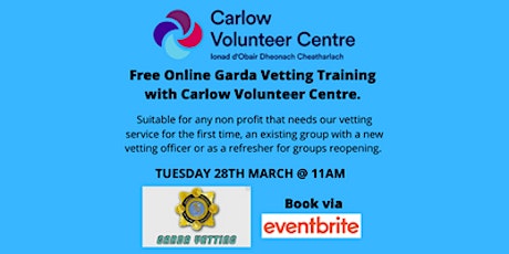 Garda Vetting Workshop with Carlow Volunteer Centre primary image
