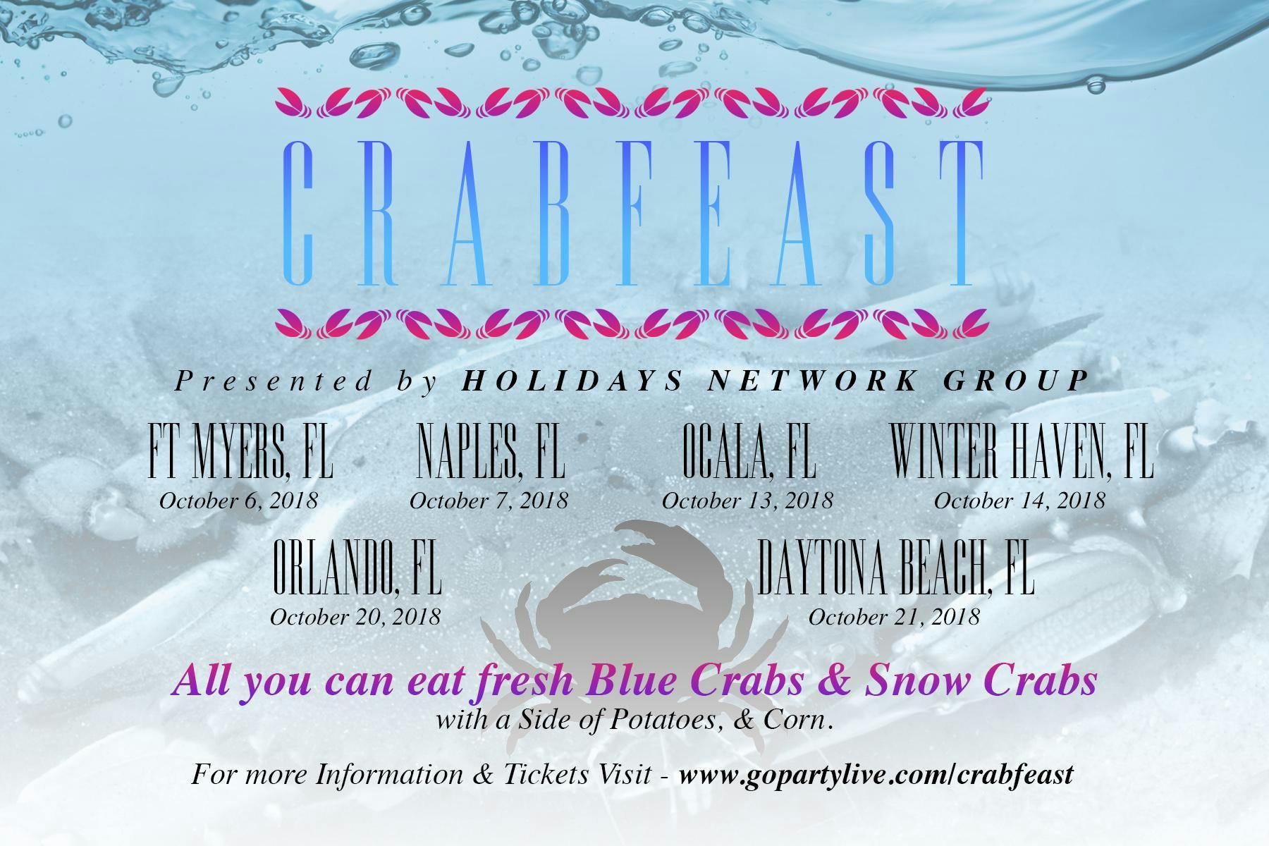 Crab Feast Tour Daytona Beach 21 Oct 2018 Crab Feast Tour Daytona Beach