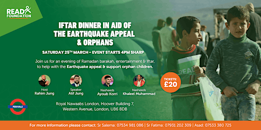 Iftar Dinner in aid of The Earthquake Appeal and Orphans