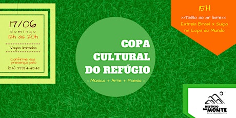 Imagem principal do evento Copa Cultural do Refúgio - Estreia Brasil x Suiça