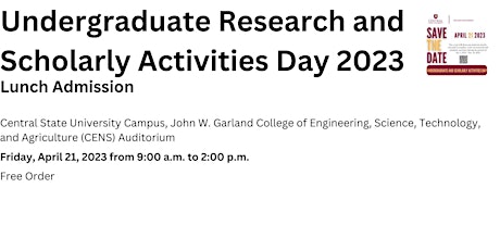 Undergraduate Research and Scholarly Activities Day 2023