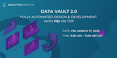 Hauptbild für Data Vault 2.0 - fully automated design & development with PBI on top