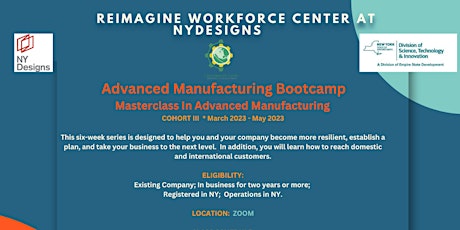 Reimagine Workforce Center - Advanced Manufacturing Bootcamp Masterclass primary image