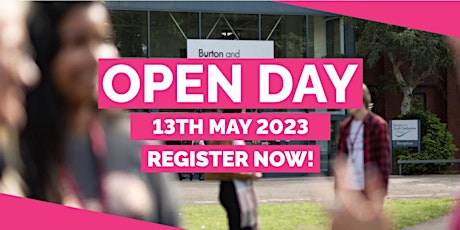 Open Day - Saturday 13th May 2023 primary image