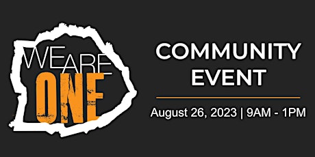 Volunteer For We Are One Community Event