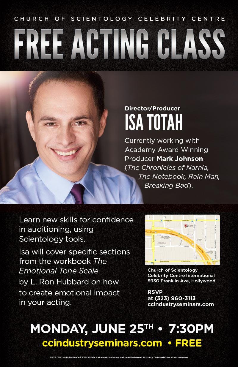  FREE ACTING CLASS with Director/Producer Isa Totah!