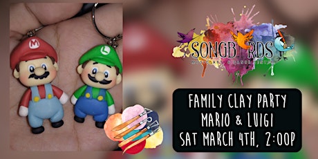 Family Clay Party at Songbirds- Mario & Luigi (ages 7+)
