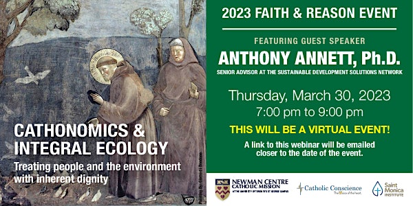 Faith & Reason Event: Guest Speaker, Anthony Annett, Ph.D.