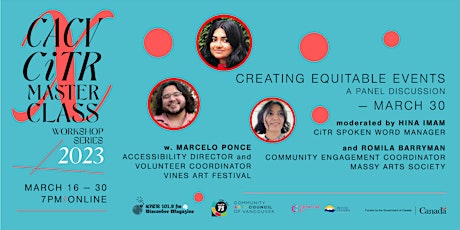 CITR x CACV Masterclass: Creating Equitable Events — a panel discussion
