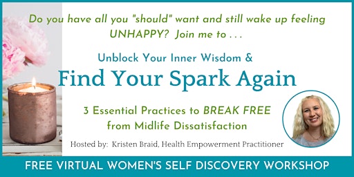 Image principale de Find Your Spark Again - Women's Self Discovery Workshop - Victoria