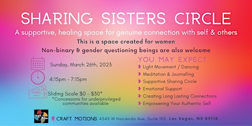 Sharing Sisters Circle: A Supportive Space for Connection