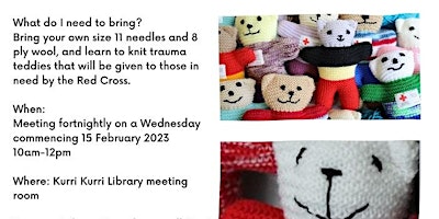 Knitting for Kindness: Trauma Teddy Knitting Group primary image
