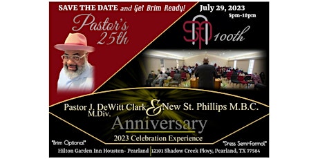 Pastor J. Dewitt Clark, M.Div. and NSP Church Anniversary Banquet