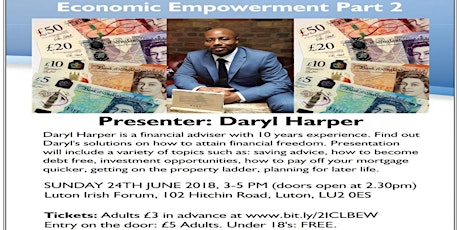 Luton Black Men Financial Freedom Economic Empowerment 24th June Sun 3-5pm primary image