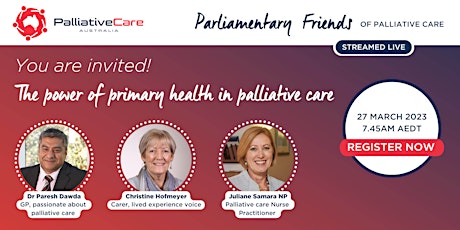 LIVE STREAM | The power of primary health in palliative care