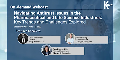 Primaire afbeelding van Recorded Webcast:Navigating Antitrust Issues in the Pharma and Life Science