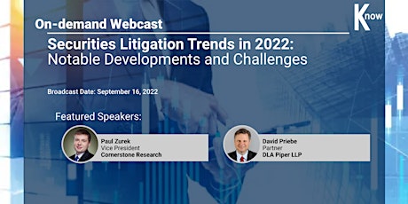 Recorded Webcast: Securities Litigation Trends in 2022