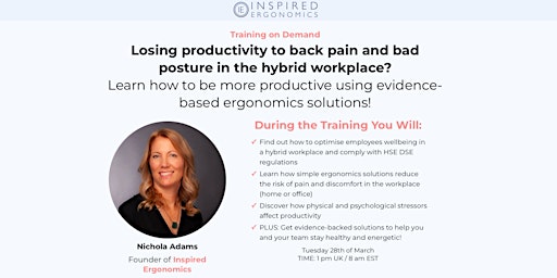 Losing productivity to back pain and bad posture in the hybrid workplace?
