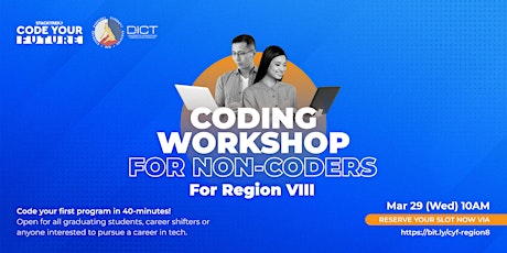 Imagem principal do evento CYF: 40-mins Coding Workshop for Non-Coders for Region VIII
