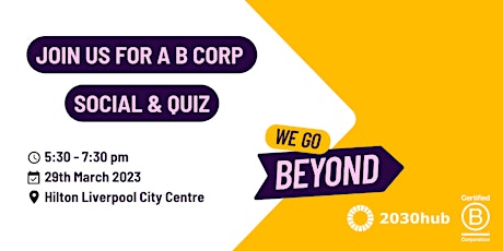 B Corp Liverpool Social & Quiz primary image