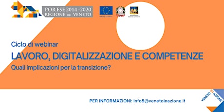 Immagine principale di Ciclo di webinar. Lavoro, digitalizzazione e competenze 