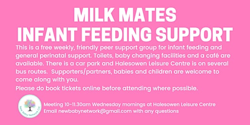 Imagem principal do evento Milk Mates Infant Feeding Support - Halesowen